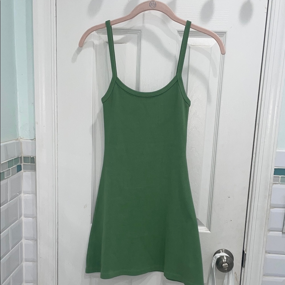 Green Spaghetti Strap Dress